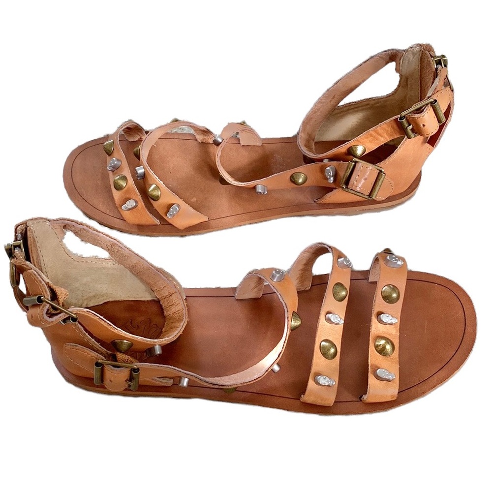 Ash Kids Girls Diabolo Caramel Studded Skeleton Skull Sandals 35 5 - Picture 7 of 11